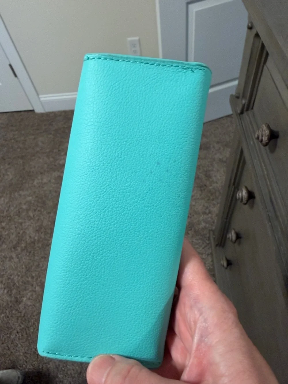 Tiffany & Co. Authentic Women’s Eyeglass Case / Blue Leather / Good Condition